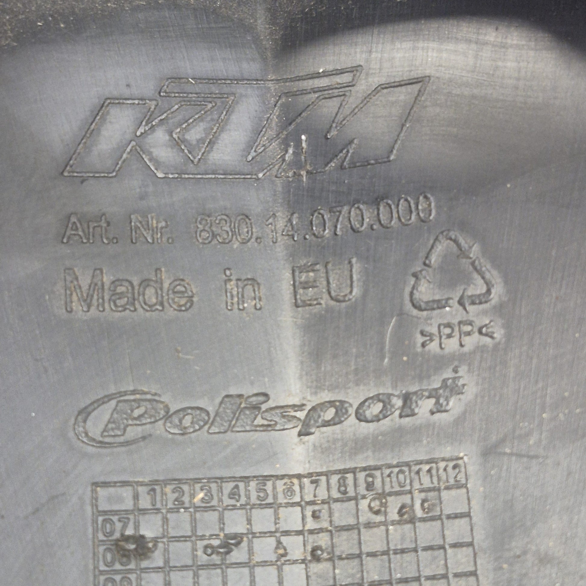 plastique tableau de bord ktm 450 525 xc 83014070000-4