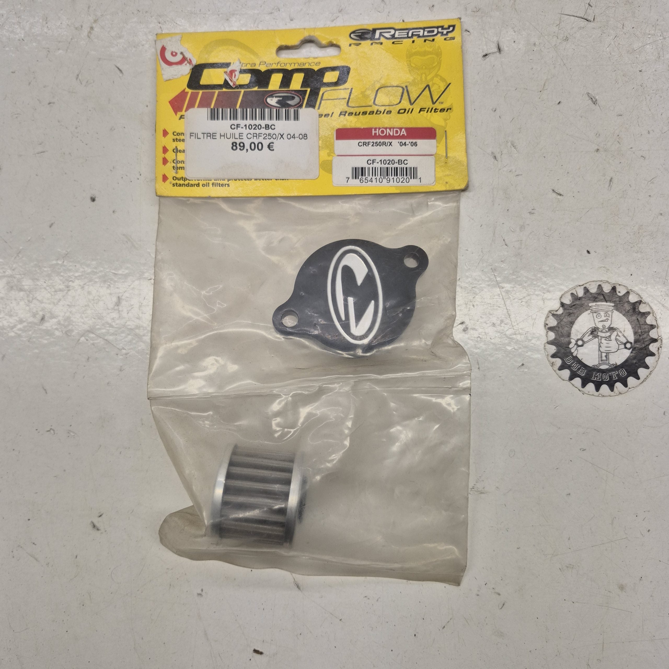 couvercle et filtre a huile reutilisable honda 250 crf 04-06