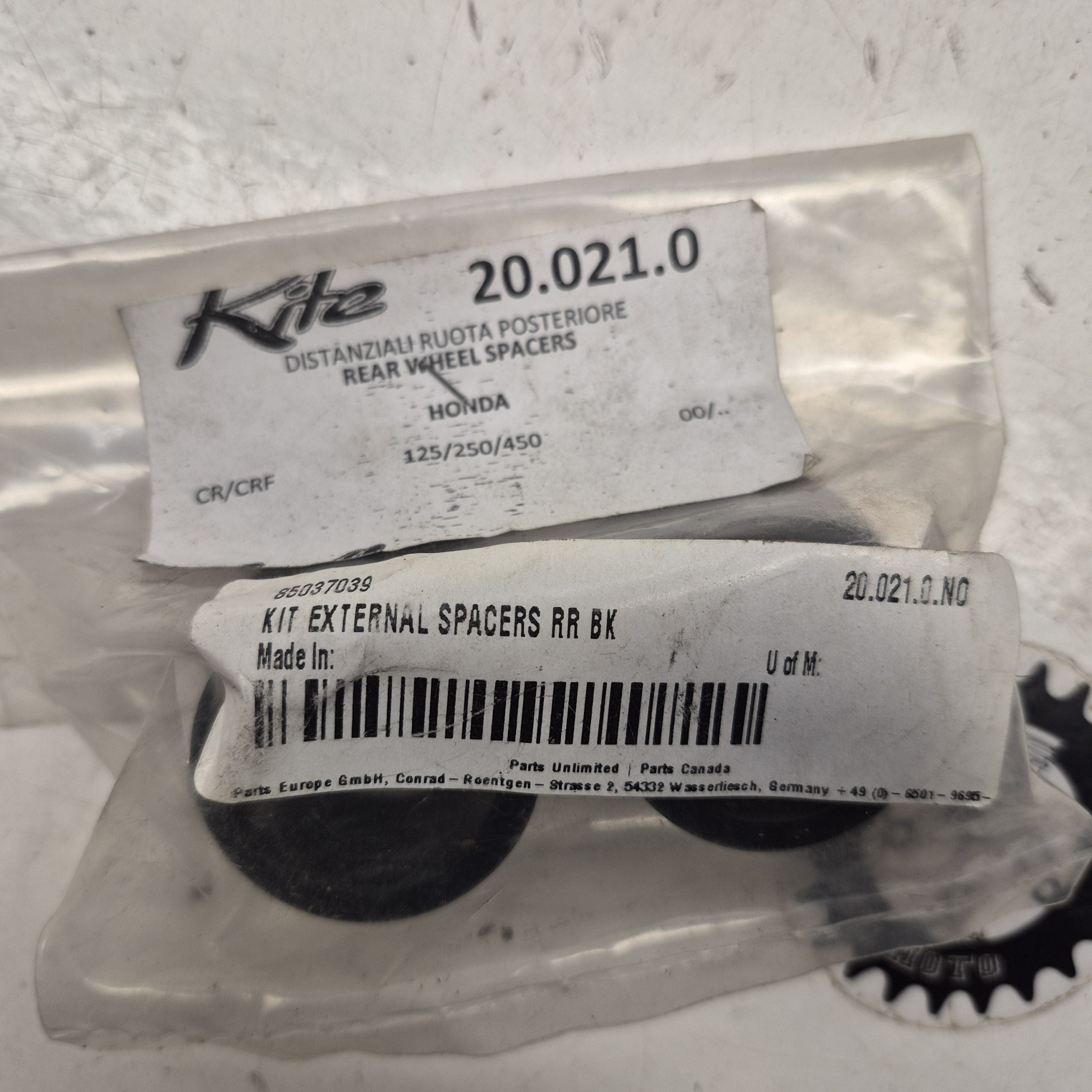 entretoise de roue honda 125 250 450 cr crf 2000