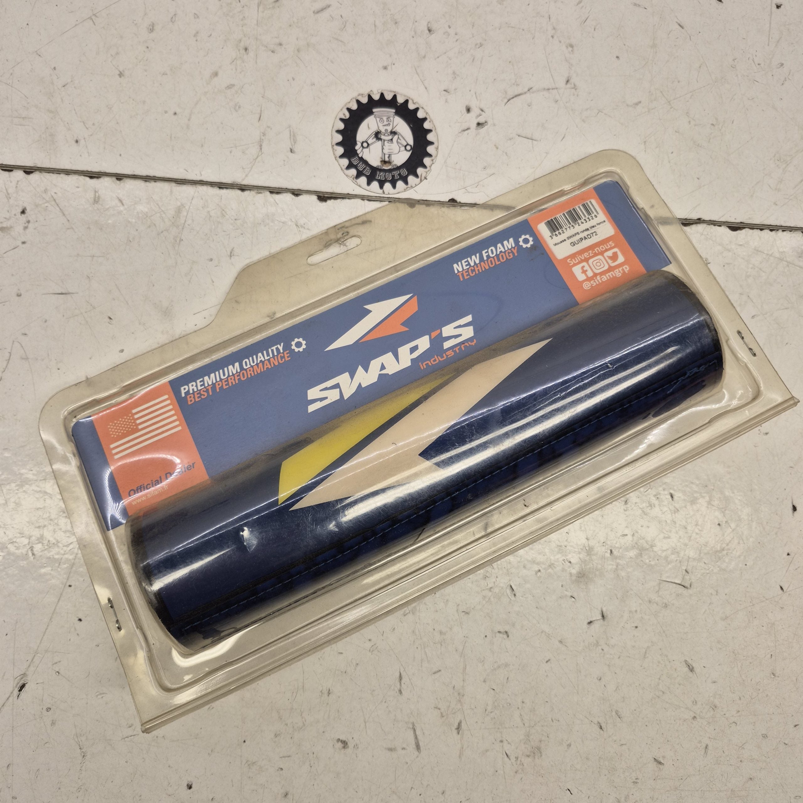 mousse guidon swap's bleu