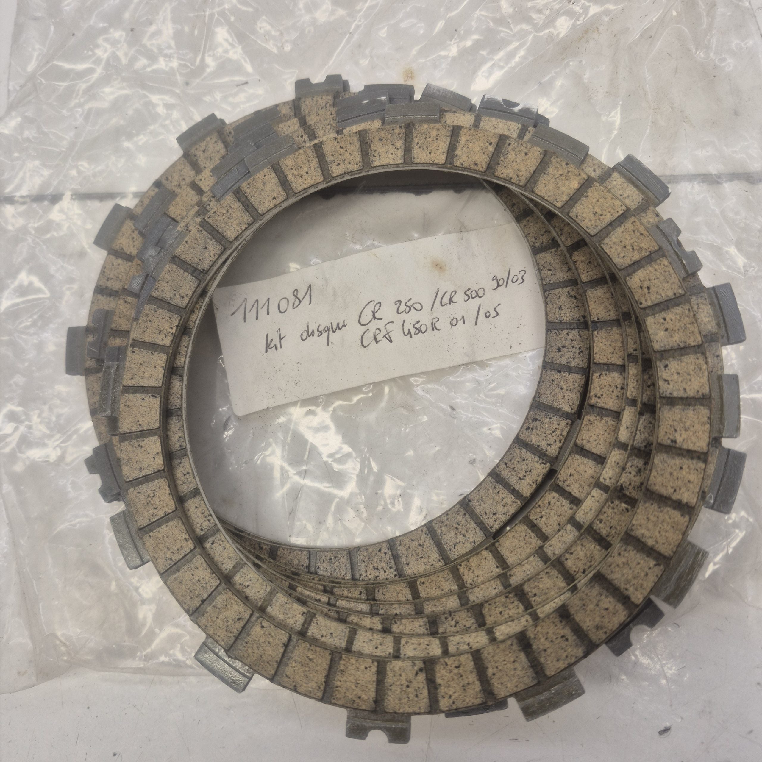 disque garnis neuf honda 250 500 cr 90-03 450 crf 01-05