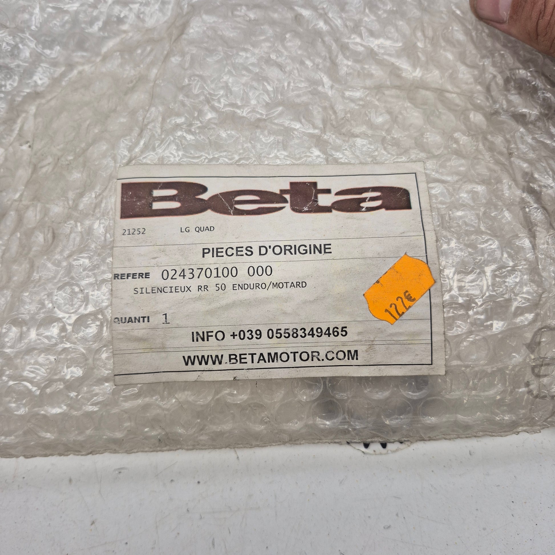silencieux neuf beta 50 rr  024370100000-3